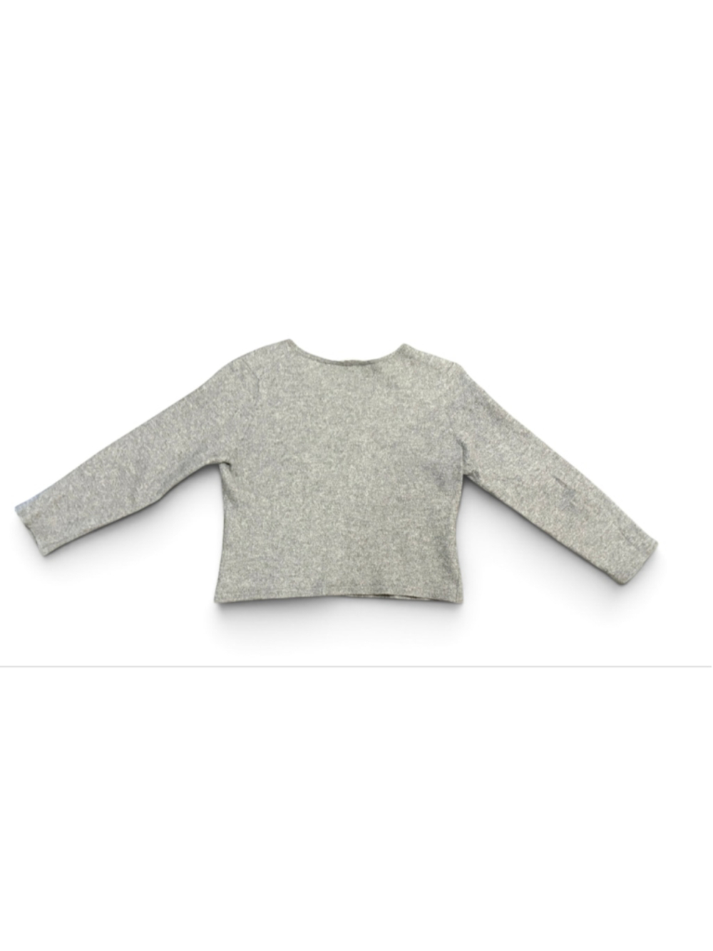 Vintage 90s Pendleton Women L Gray 100% Cashmere Cropped Crewneck Sweater USA - Picture 4 of 6